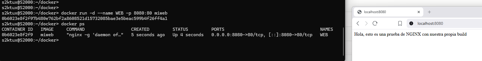 docker build y run