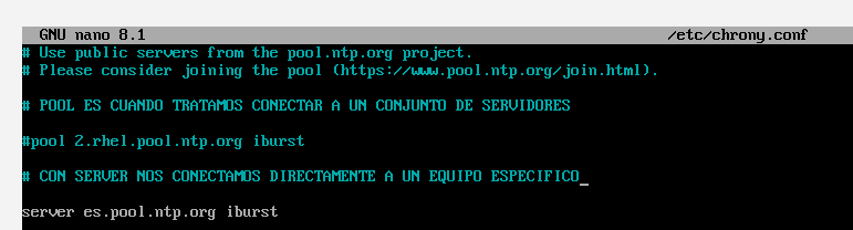 chrony ejemplo