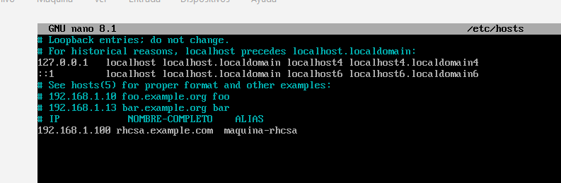 archivo ejemplo /etc/hosts