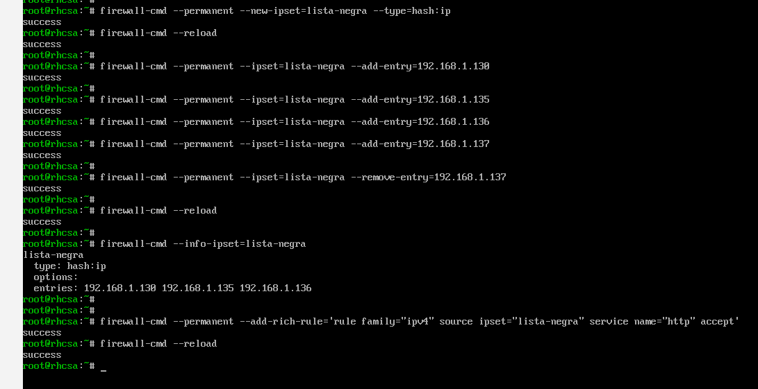 ipset de firewall
