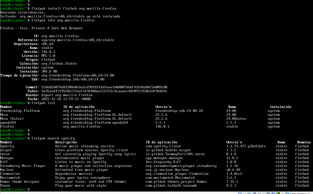 Instalación Flatpak