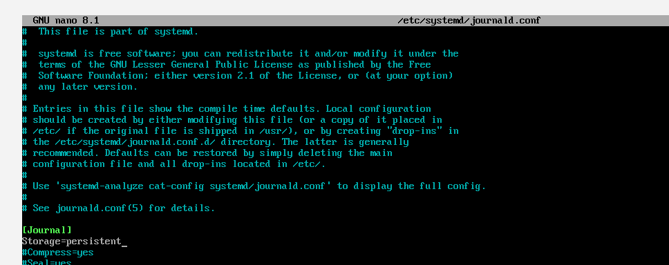 logs persistent