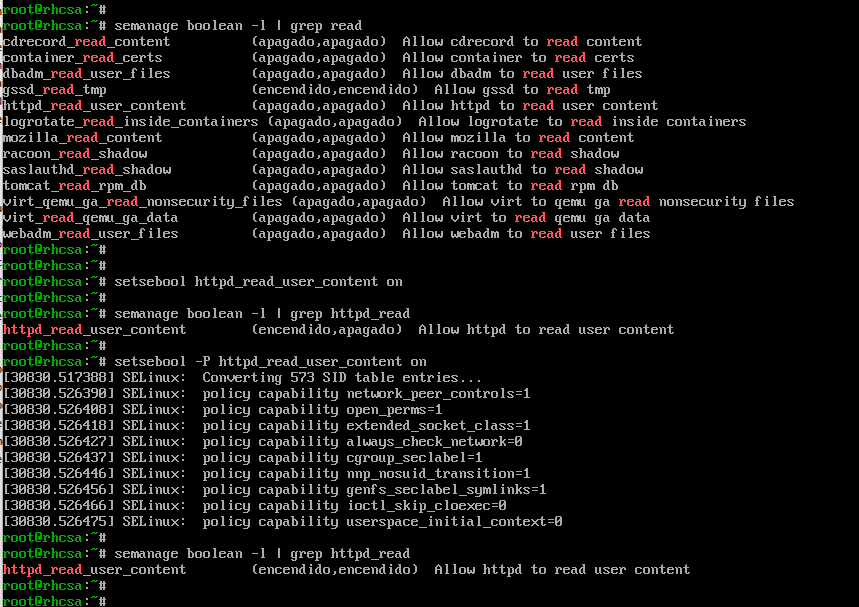 Booleanos SELinux