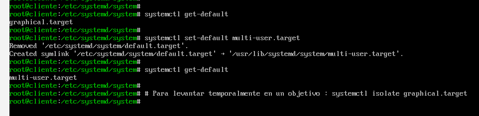 set-default target